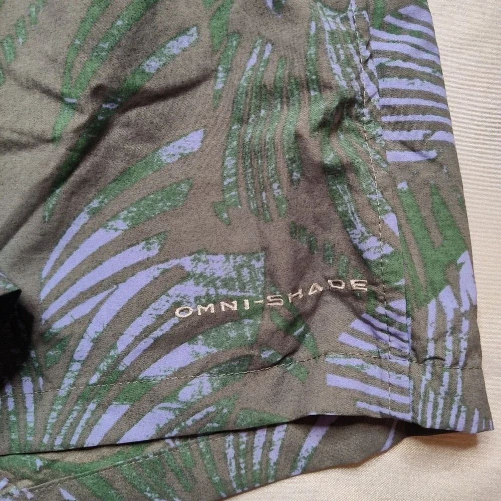 Columbia‎ PFG Men Small Super Backcast Navy Hawaiian Nylon 6